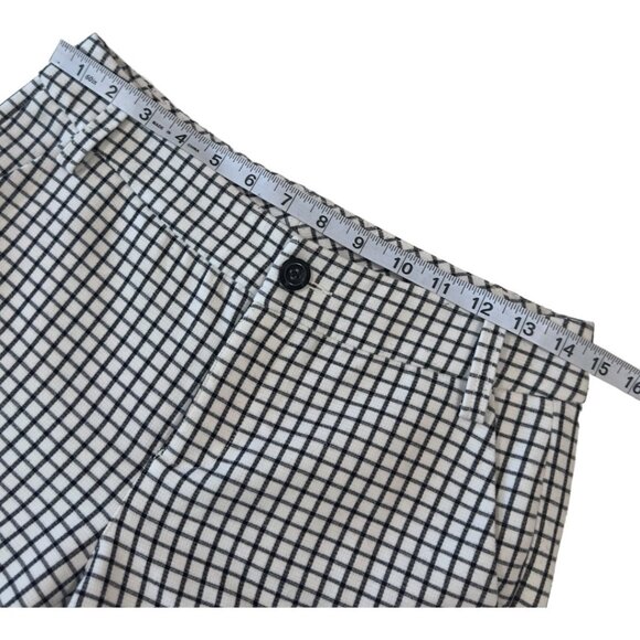 CAbi Women SZ 2 black-White Windowpanel Slim Ankle Trouser Pant -Business Casual - Picture 5 of 10